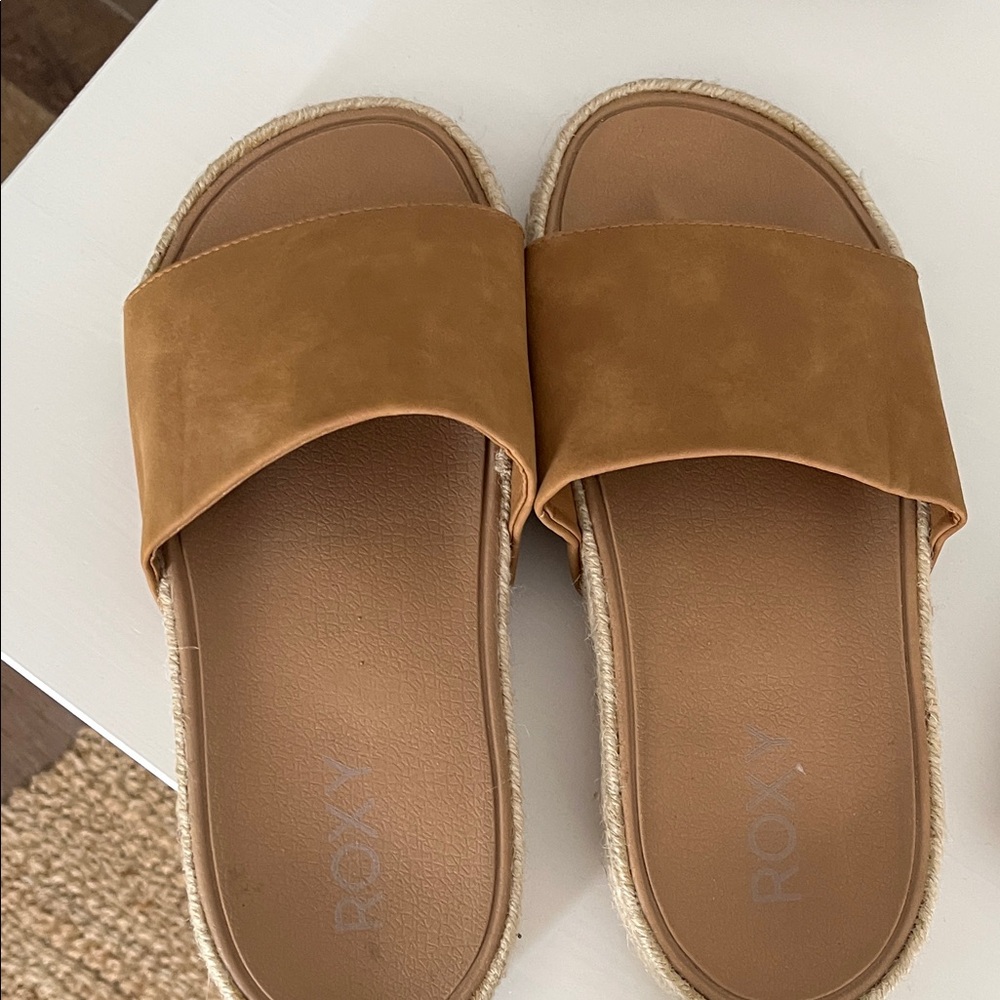Roxy Women's Brown Slide Sandals